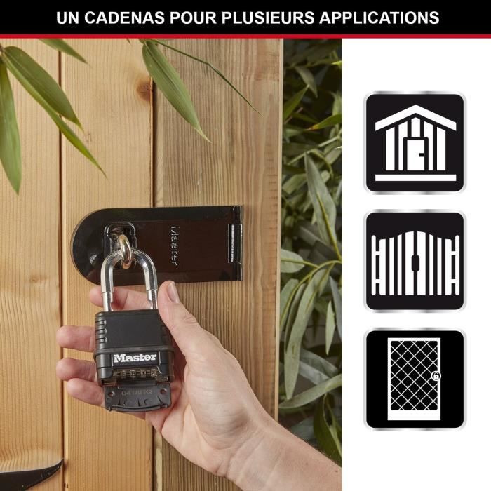 MASTER LOCK Combination Padlock - M178EURD - Excell - Zinc - 57 mm - Black