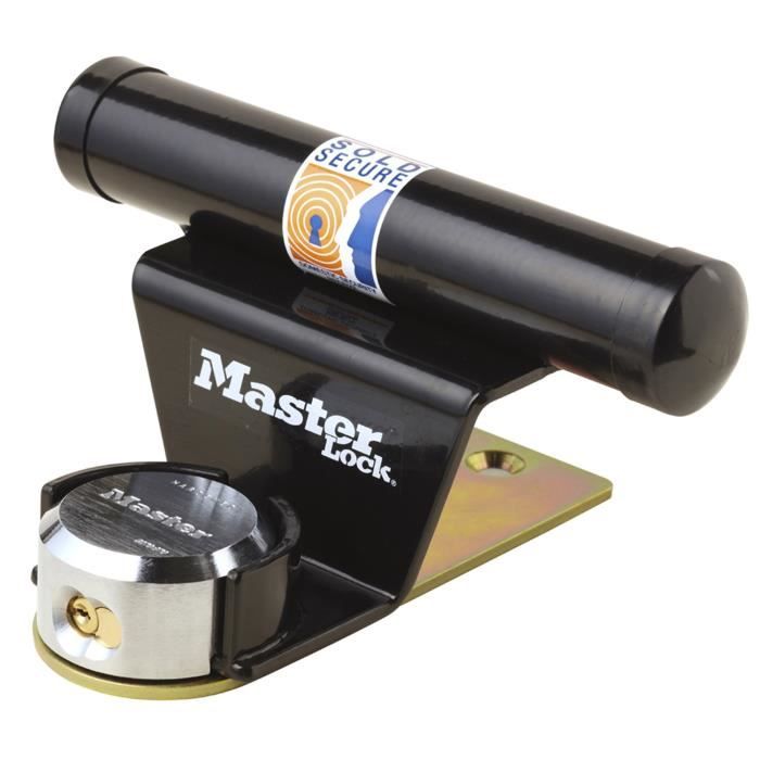 MASTER LOCK Anti-Theft Device for Garage Doors - Steel Security Bar - 6-Pin Cylinder