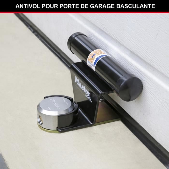 MASTER LOCK Anti-Theft Device for Garage Doors - Steel Security Bar - 6-Pin Cylinder