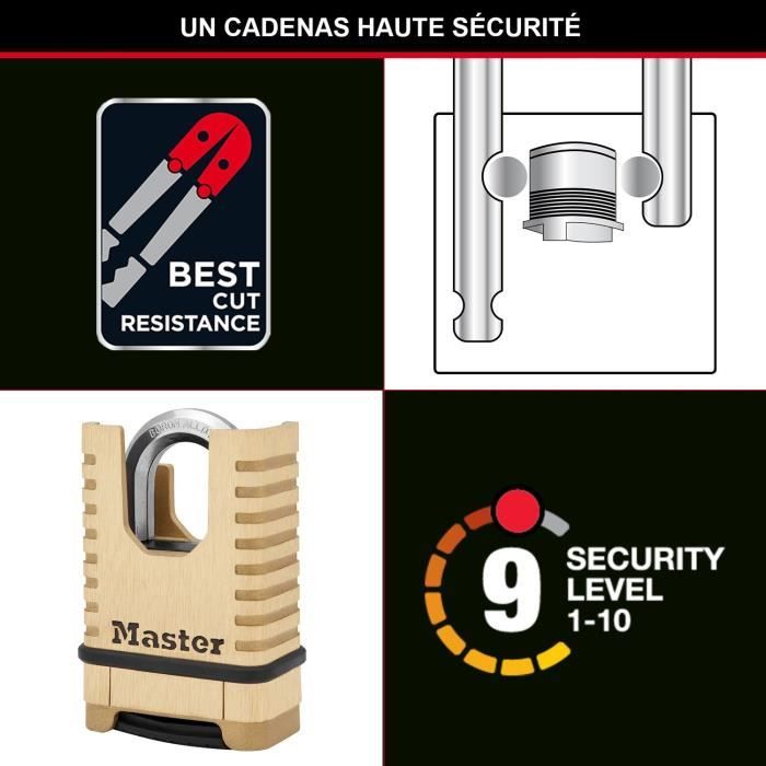 MASTER LOCK High Security Solid Brass Padlock - M1177EURDCC - Combination Lock