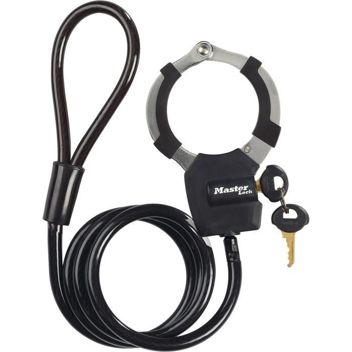 Masterlock Anti-Theft Scooter Handcuffs, 1 m, 8275EURDPROBLK