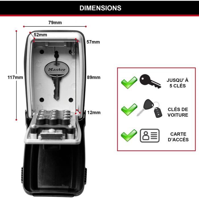 Master Lock Security Cabinet Key Box - Size L - Model 5423EURD