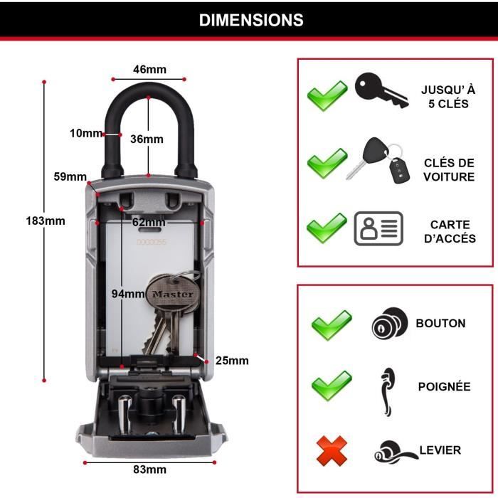 MASTER LOCK Connected Key Box - Bluetooth or Combination - With Shackle