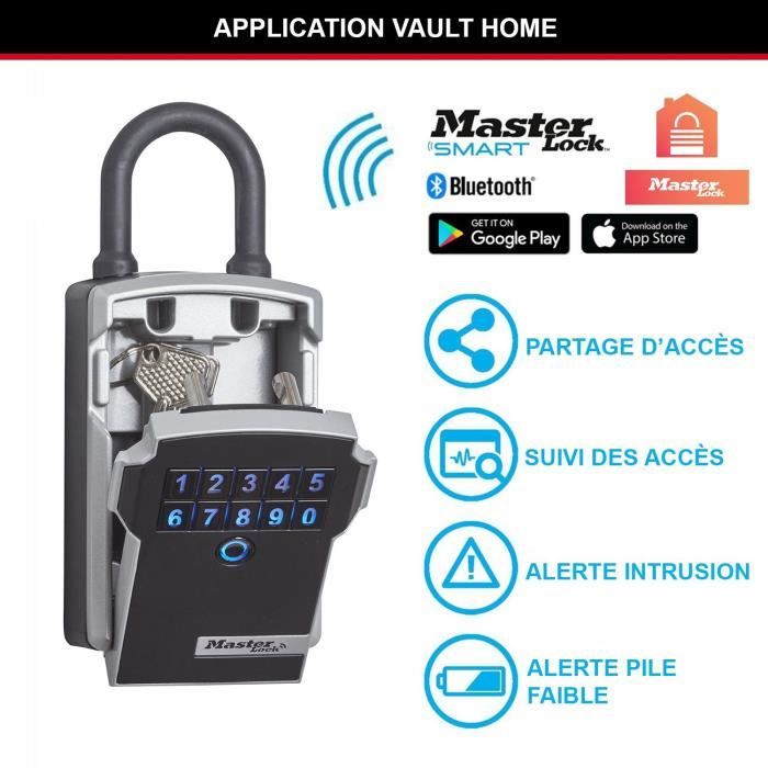 MASTER LOCK Connected Key Box - Bluetooth or Combination - With Shackle