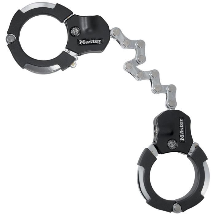 Masterlock Anti-Theft Handcuffs, Chrome Steel, 7.6 cm Diameter