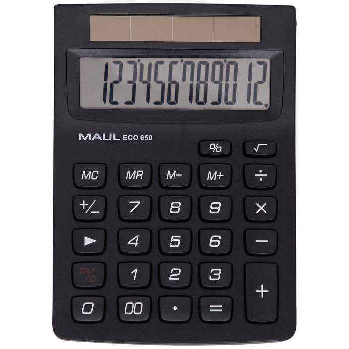 MAUL Desktop Calculator ECO 650 - 12 Digits - Black
