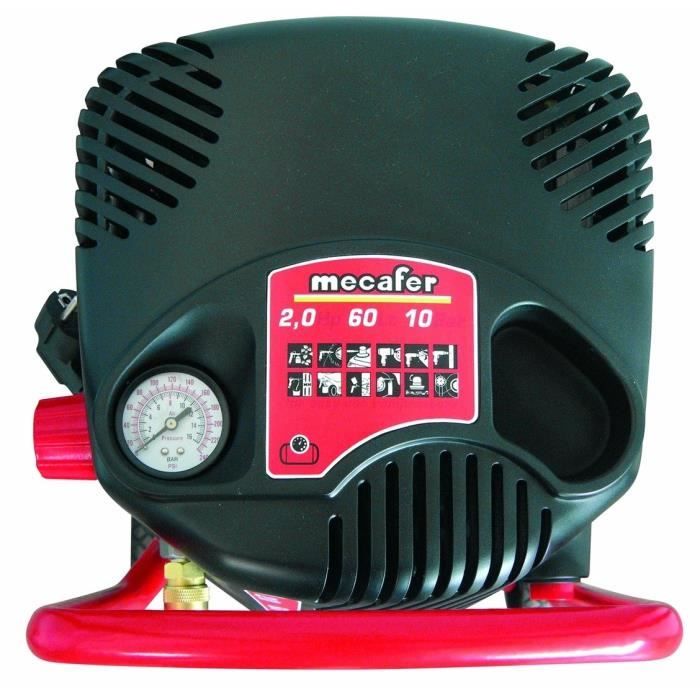 MECAFER Compressor - FIFTY - Vertical - 50 L - 1500W - 10 bar - 2 HP - Oil-Free
