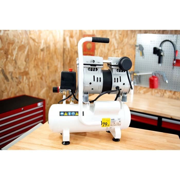 MECAFER Silent Compressor - 6 L - 0.5HP - Grey