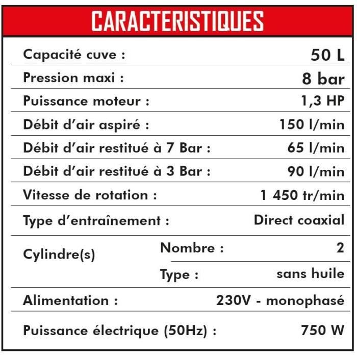MECAFER Silent Compressor - 24 L - 1HP - 8 bar 1PK