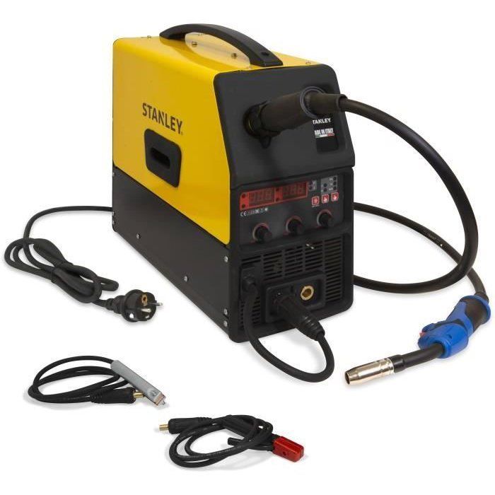 Poste a souder Inverter VIP 200A Multi Process 4 en 1 - STANLEY - MMA, MIG GAZ, MIG NO GAZ, TIG - 10A a 200A
