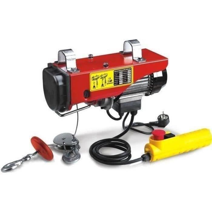 MECAFER Electric Hoist 400 kg with Remote Control and Pulley Block