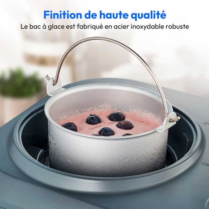 MEDION Ice Cream Maker with Compressor - 1 L Capacity - Ideal for Ice Cream, Frozen Yogurt & Sorbet