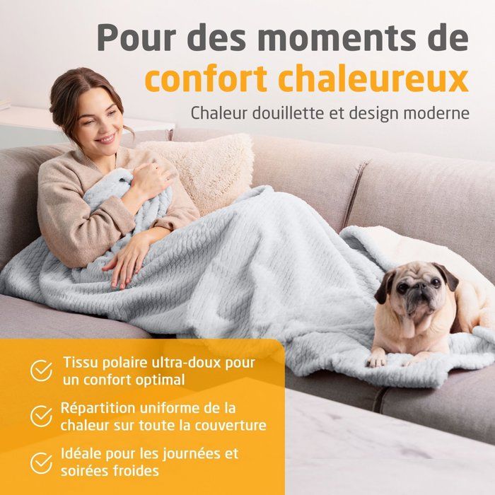 Reversible Heated Blanket MEDISANA HB 416 120 W 9 Settings 180 x 130 cm Grey