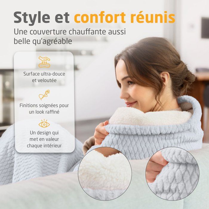 Reversible Heated Blanket MEDISANA HB 416 120 W 9 Settings 180 x 130 cm Grey