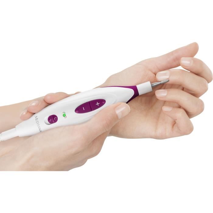 MEDISANA MP 815 Manicure and Pedicure Kit - White - 7 accessories for nail and skin care