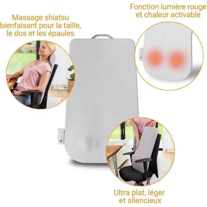 MEDISANA Massage Backrest - MC 600 - Ultra-thin - Shiatsu and Heated - 4 Programs