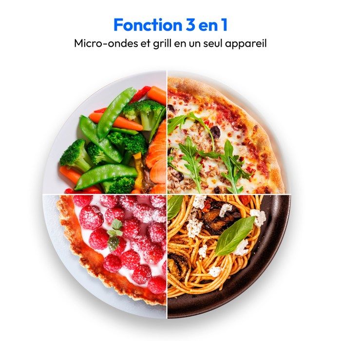 MEDION MD17495 Combination Microwave Oven 23 L - 800W - 1200W Grill - Freestanding - Silver