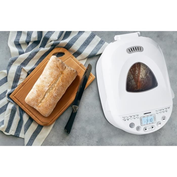 MEDION Bread Maker - 50073723 - 550W - 19 Programs - White