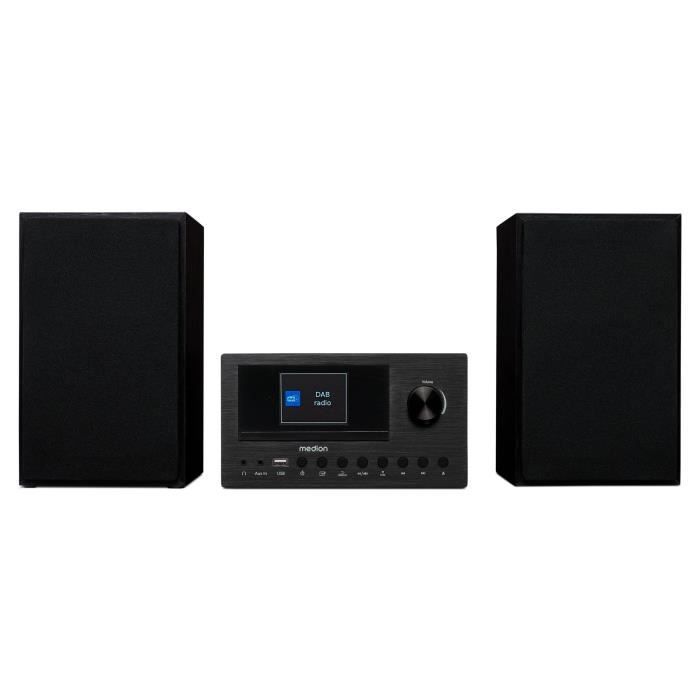MEDION Mini HiFi System - DAB/FM Internet Radio, CD Player, 2x150W - Black