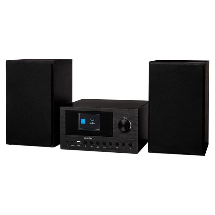 MEDION Mini HiFi System - DAB/FM Internet Radio, CD Player, 2x150W - Black