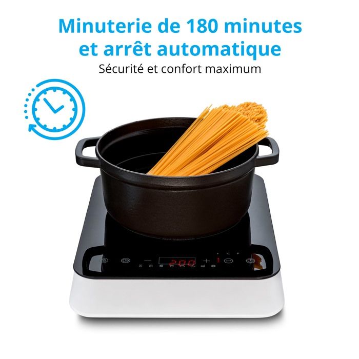 MEDION MD18490 Induction Hob - 1 Burner - 2000W - White/Black