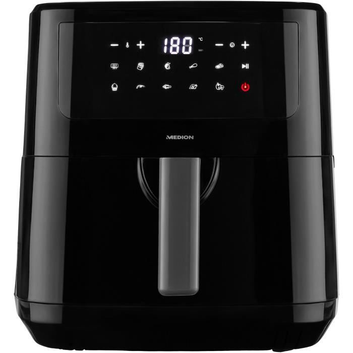 MEDION Air Fryer 50072999 - 6.3 L Capacity - 2150W - Touchscreen - 9 Programs