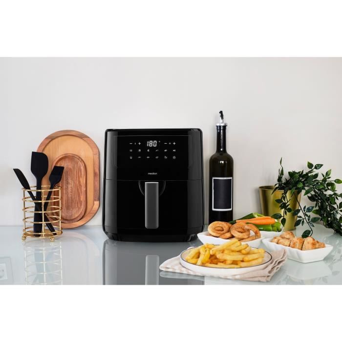 MEDION Air Fryer 50072999 - 6.3 L Capacity - 2150W - Touchscreen - 9 Programs