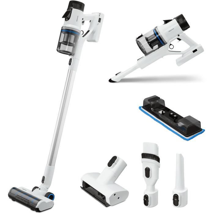 MEDION P350 Cordless Stick Vacuum Cleaner - 24 kPa Suction Power - HEPA H13 Filter - LED Touchscreen