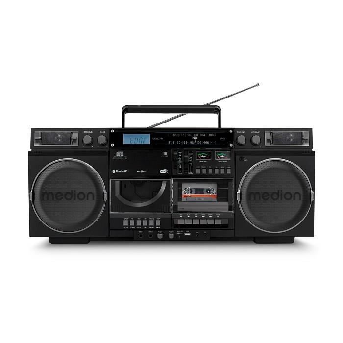 MEDION Ghetto Blaster - Vintage - DAB - CD/Cassette/USB/MP3 - 2x10W RMS