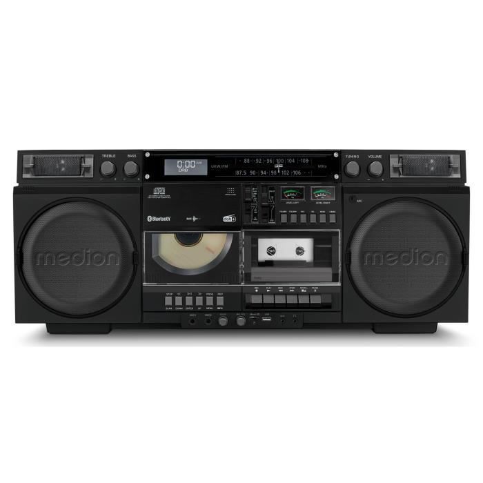 MEDION Ghetto Blaster - Vintage - DAB - CD/Cassette/USB/MP3 - 2x10W RMS