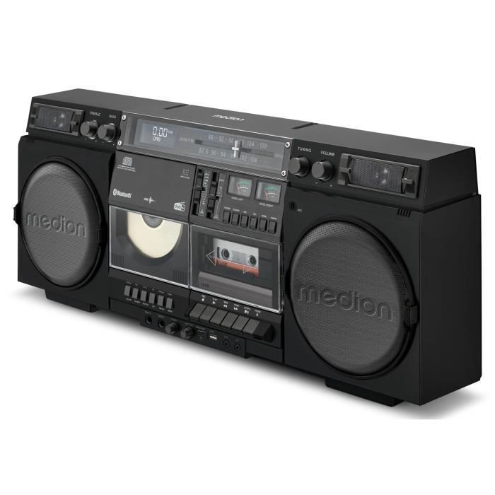 MEDION Ghetto Blaster - Vintage - DAB - CD/Cassette/USB/MP3 - 2x10W RMS