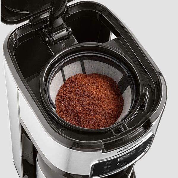MEDION Digital Insulated Filter Coffee Maker - 900W - 1.2 L - Silver