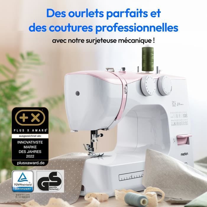 MEDION SM 60 Sewing Machine - 24 Stitches - 700 RPM - LED - Pink