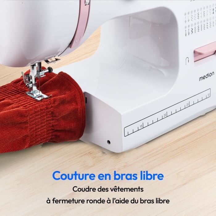 MEDION SM 60 Sewing Machine - 24 Stitches - 700 RPM - LED - Pink