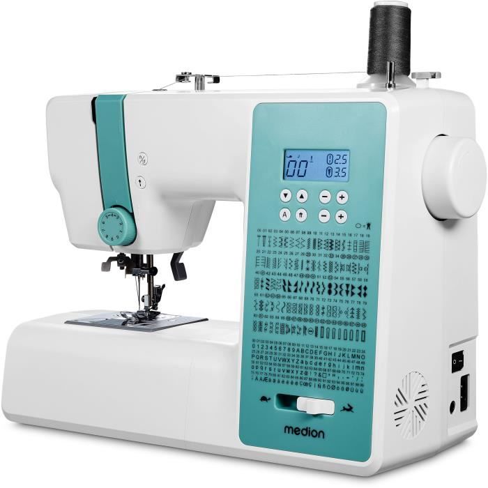 MEDION SD 36 Digital Sewing Machine - 270 Stitches - 700 RPM - LED - Turquoise