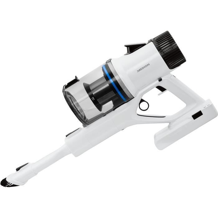 MEDION MD11860 Cordless Stick Vacuum Cleaner - 400 W - 55 min Runtime - White/Grey