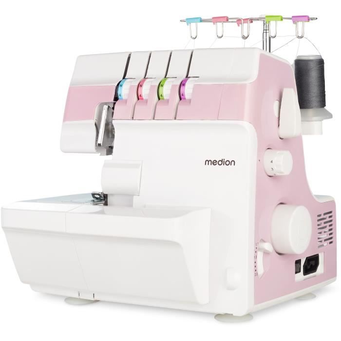 MEDION Overlocker SO 90 - 91W - Needle Type 11,14, 16 - 1200 RPM - LED - Pink