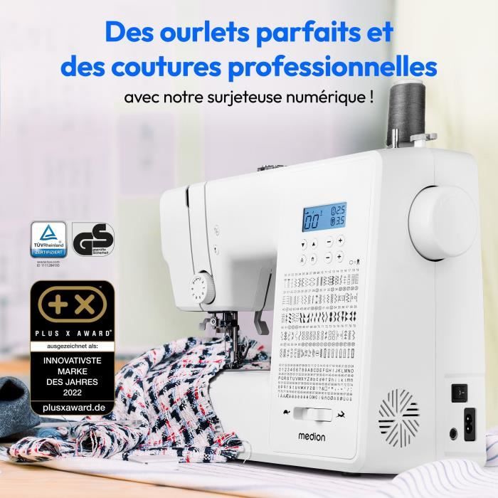 MEDION SD 36 Digital Sewing Machine - 270 Stitches - 700 RPM - White