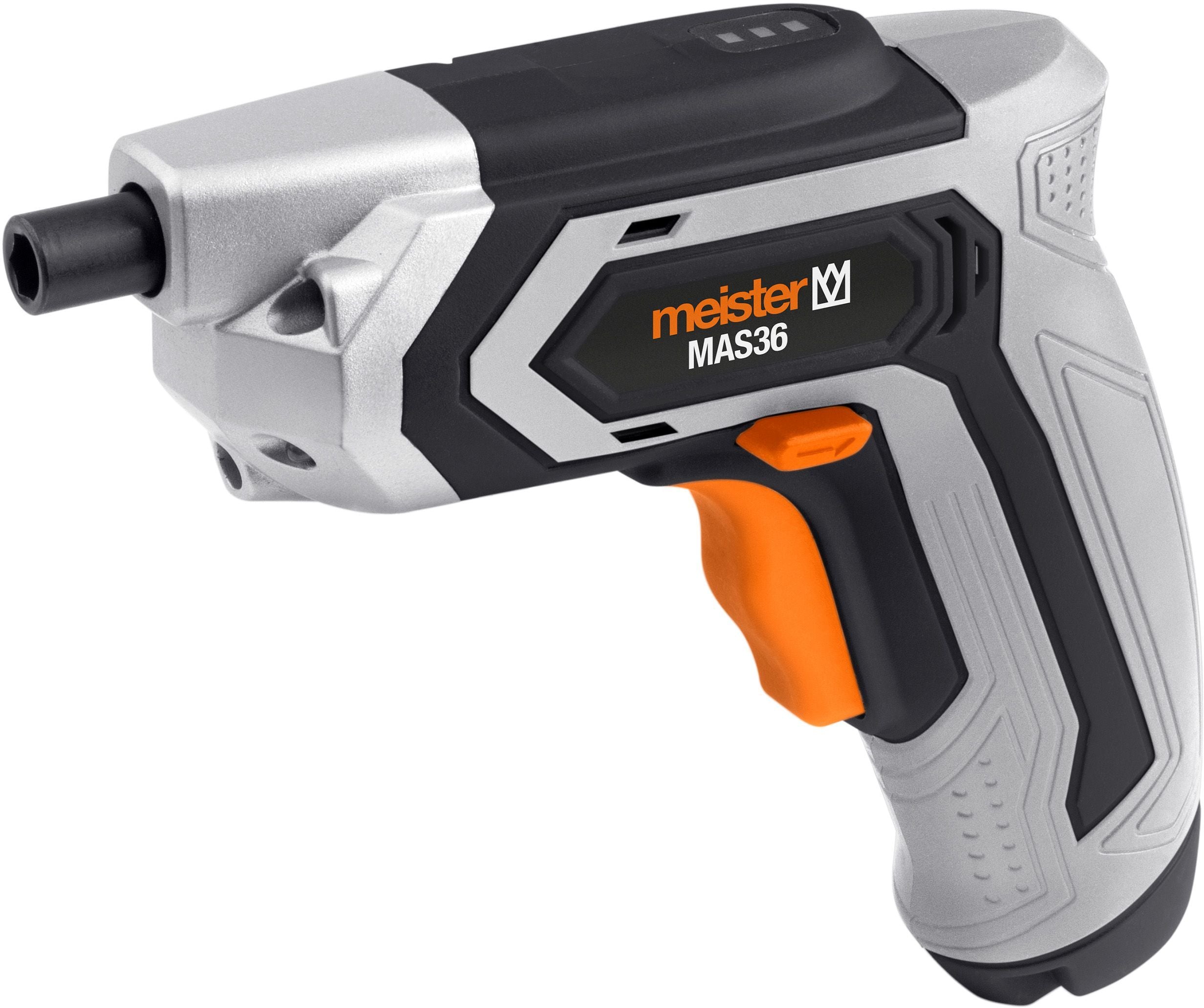 MEISTER MAS36 Cordless Screwdriver - 3.6V Li-ion - 2.0 Ah Battery - 5 Nm Torque