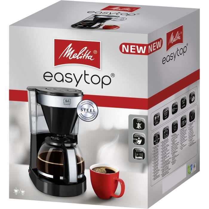 MELITTA Easy Top II Filter Coffee Maker - 1050 W - 10 Cups - Black - 1023-04