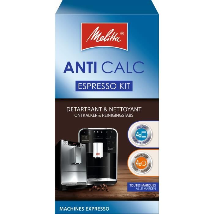 Cleaning Kit - Melitta - Espresso Machines - Anti-Calc and Perfect Clean - Black - Coffee Beans