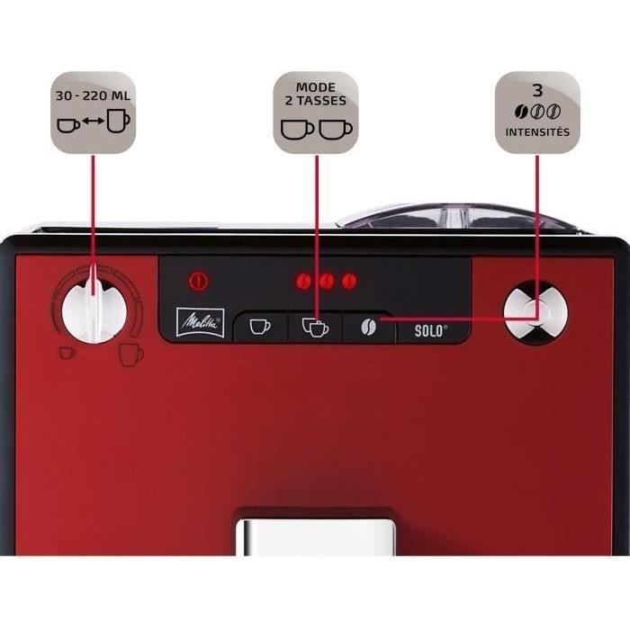 MELITTA Solo Fully Automatic Coffee Machine - Grinder - Chili Red