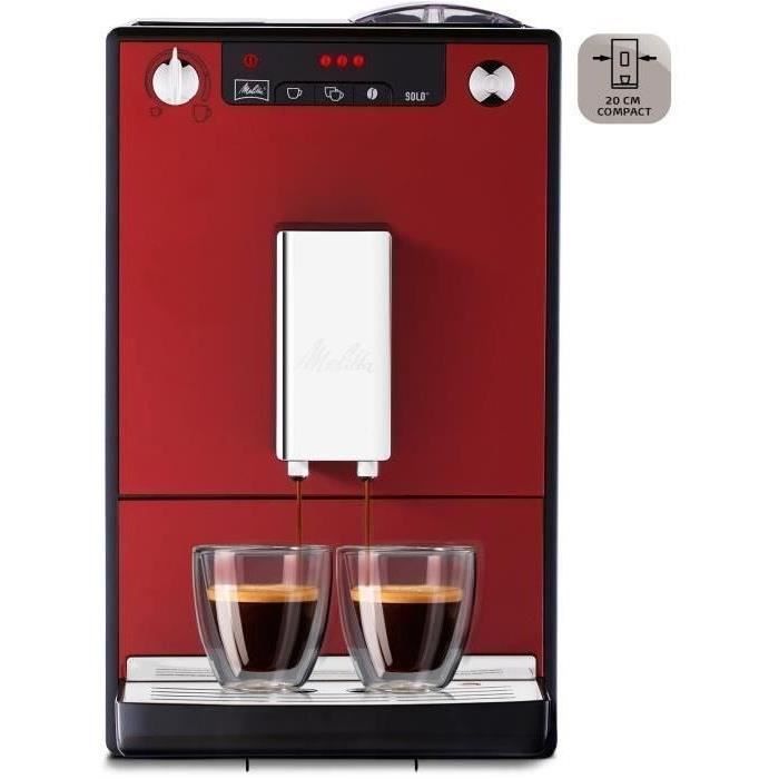 MELITTA Solo Fully Automatic Coffee Machine - Grinder - Chili Red