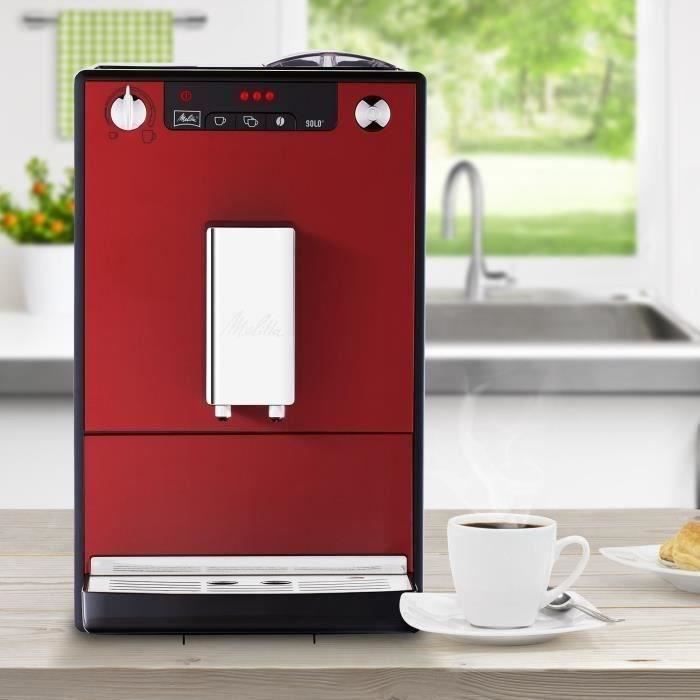 MELITTA Solo Fully Automatic Coffee Machine - Grinder - Chili Red