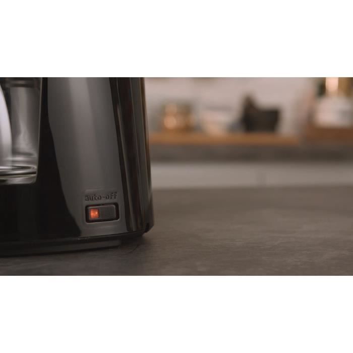 MELITTA Coffee Machine - Enjoy Top Glass - Black/Brushed Steel - 1017-04