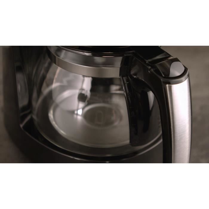 MELITTA Coffee Machine - Enjoy Top Glass - Black/Brushed Steel - 1017-04