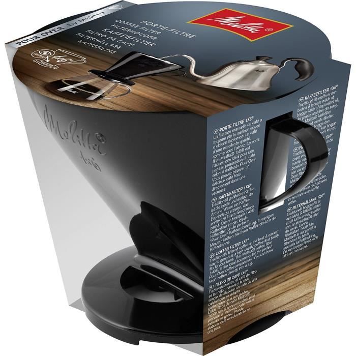 MELITTA 1x6 Coffee Filter Holder - Black - Compatible with Ground Coffee