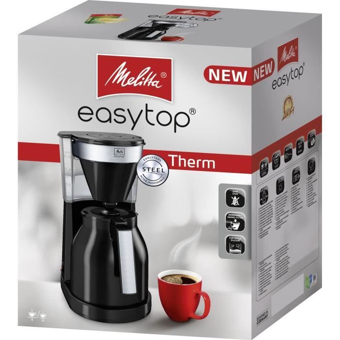 MELITTA Easy Top Therm II Filter Coffee Maker, 1 L, 1050 W, Black