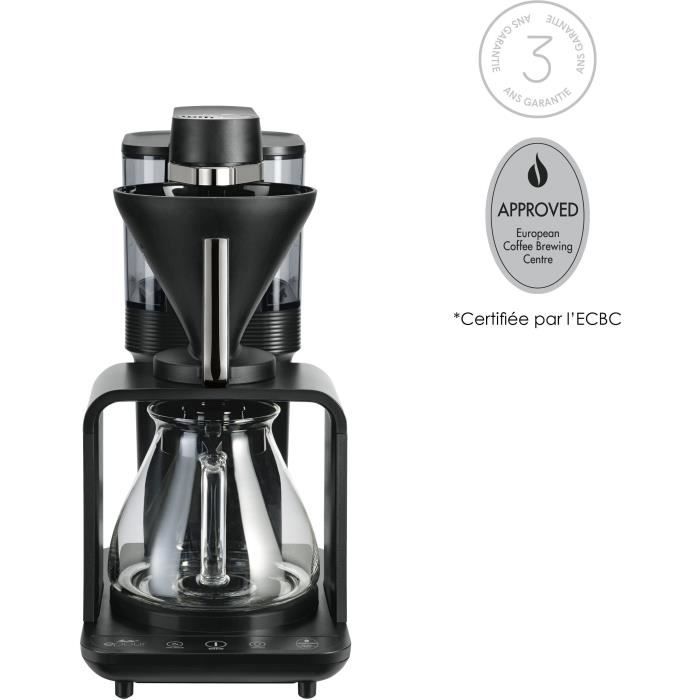 MELITTA Filter Coffee Maker, 1515 W, 2-8 Cups, Black/Chrome, Epour 1024-11