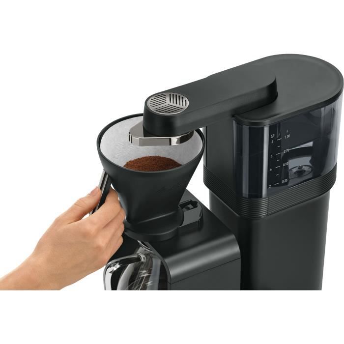 MELITTA Filter Coffee Maker, 1515 W, 2-8 Cups, Black/Chrome, Epour 1024-11